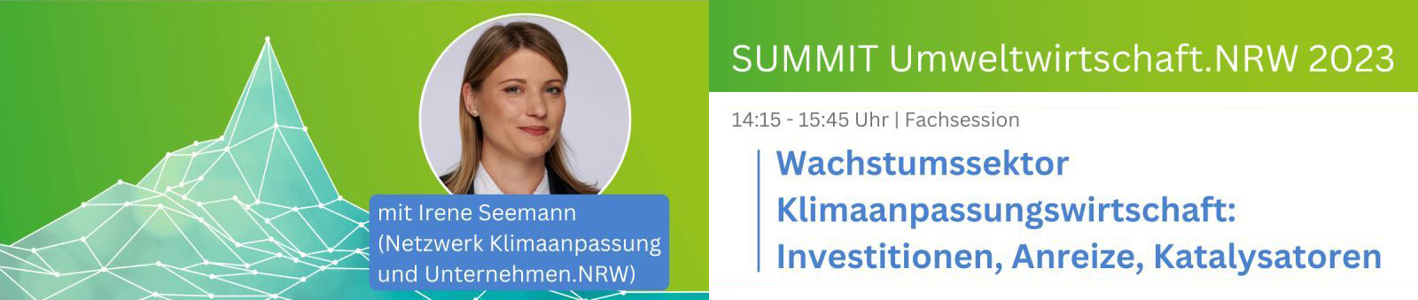 SUMMIT Umweltwirtschaft.NRW 2023 - Auf dem Sprung in die Green Economy
