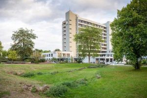 Regenwasserabkoppelung am Prosper-Hospital in Recklinghausen, Standort des Stiftungsklinikums Proselius