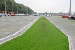 Regenwasser&shy;bewirt&shy;schaftung auf dem Gelände der Firma Helf in Essen