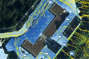 Starkregen-Untersuchung im Bereich des Firmengeländes der Nesseler Gruppe